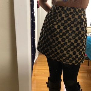 Black & Gold Cheetah print high waisted skirt